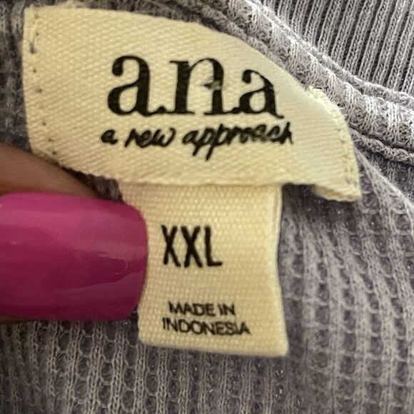 A New Approach ANA Waffle Knit Thermal Long Sleeve Shirt Top Layering Tee XXL - Picture 11 of 12